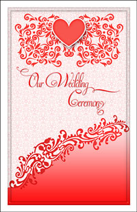 Wedding Program Cover Template 12F - Graphic 6
